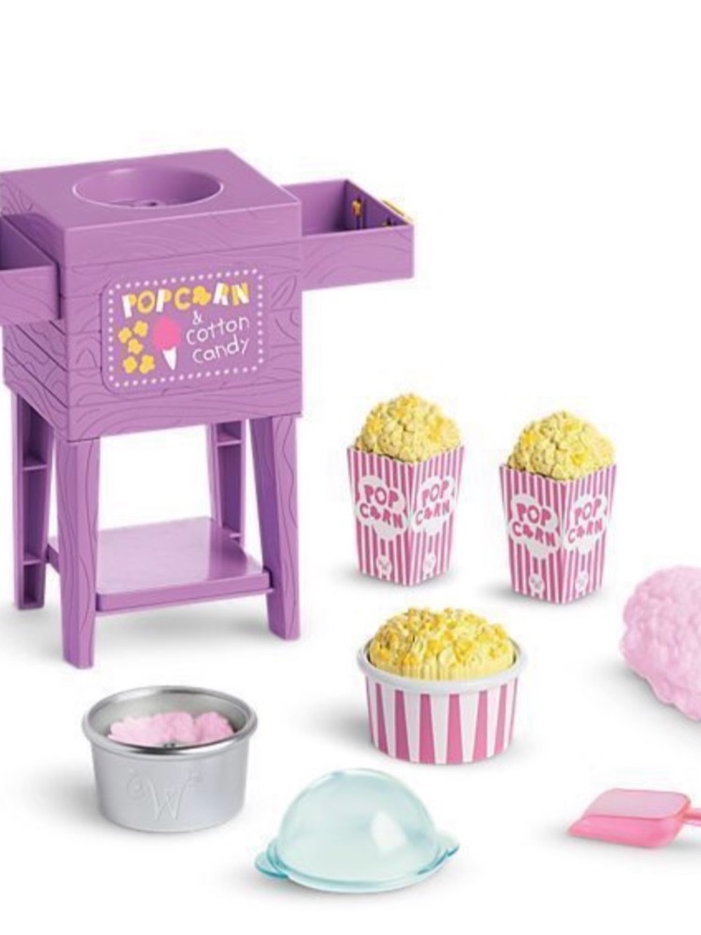 American Girl Doll WellieWishers Cotten Candy & Popcorn Cart Set